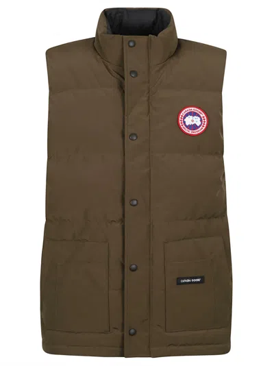 Canada Goose Gray Freestyle Crew Vest In Green