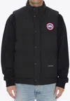 Canada Goose Charcoal Polyester Blend Freestyle Sleeveless Down Jacket In Black