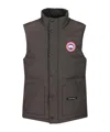 Canada Goose Charcoal Polyester Blend Freestyle Sleeveless Down Jacket In Black
