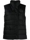 Canada Goose Sleeveless High Neck Padded Quilted Vest In Black