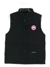 Canada Goose Charcoal Polyester Blend Freestyle Sleeveless Down Jacket In Black