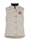 Canada Goose Womens Funnel-neck Brand-patch Shell Gilet Limestone In Light Grey