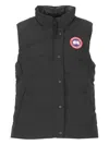 Canada Goose High Neck Sleeveless Padded Vest With Pockets In Black