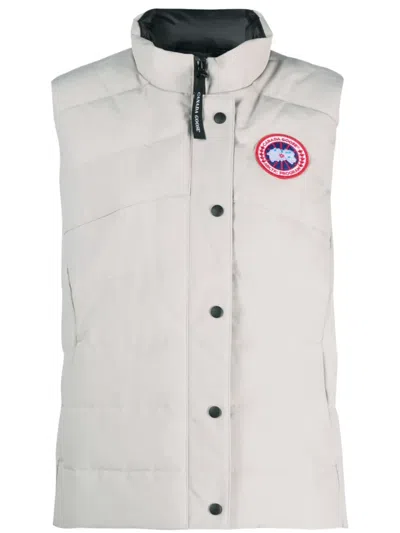 Canada Goose Womens Funnel-neck Brand-patch Shell Gilet Limestone