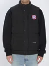 Canada Goose Charcoal Polyester Blend Freestyle Sleeveless Down Jacket In Black