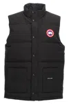 Canada Goose Charcoal Polyester Blend Freestyle Sleeveless Down Jacket In Black