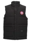 Canada Goose Charcoal Polyester Blend Freestyle Sleeveless Down Jacket In Black