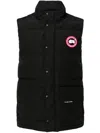 Canada Goose Charcoal Polyester Blend Freestyle Sleeveless Down Jacket In Black