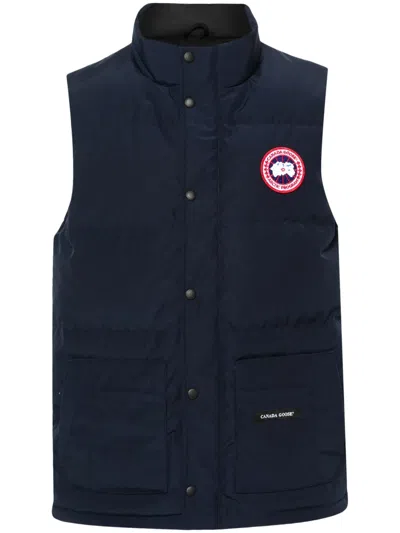 Canada Goose Mens Atlantic Navy Freestyle Sleeveless Shell-down Gilet In Blue