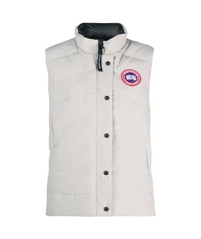 Canada Goose Womens Funnel-neck Brand-patch Shell Gilet Limestone
