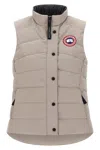 Canada Goose Dove Grey Polyester Blend Freestyle Crew Sleeveless Down Jacket In Gray