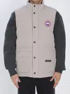 Canada Goose Mens Freestyle Padded Slim-fit Shell-down Gilet Limestone In Gray