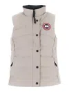 Canada Goose Womens Funnel-neck Brand-patch Shell Gilet Limestone In Grey