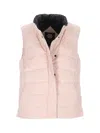 Canada Goose High Neck Padded Vest With Zip Pockets In Neutral