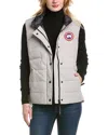 Canada Goose Womens Funnel-neck Brand-patch Shell Gilet Limestone In White