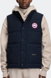 Canada Goose Charcoal Polyester Blend Freestyle Sleeveless Down Jacket In Blue