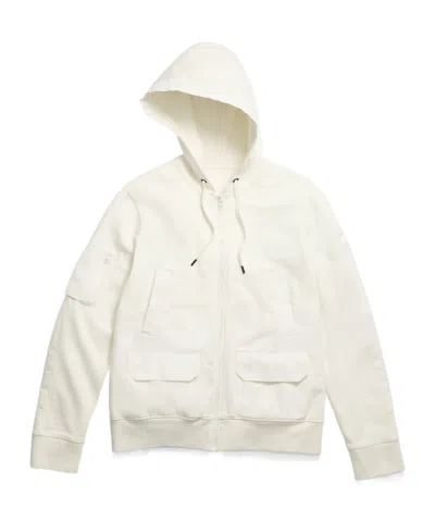 Canada Goose Full Zipper Hoodie In White