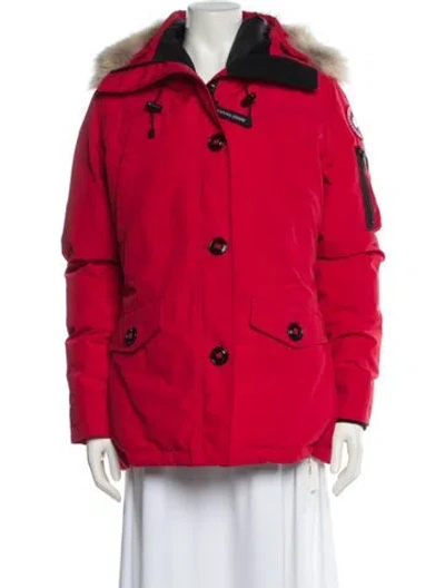 Pre-owned Canada Goose Fur Coat In Red