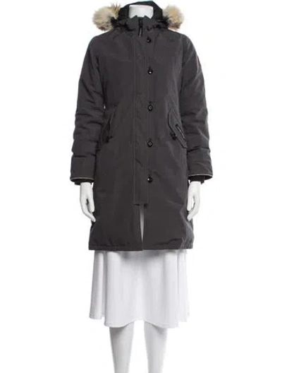 Pre-owned Canada Goose Fur Jacket In Gray