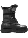 Canada Goose Fur-trim Lace-up Boots In Black