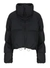 Canada Goose Garnet Cropped Puffer Jacket In Black