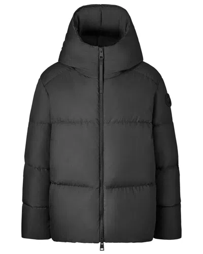 Canada Goose Garnet Down Cropped Puffer In Black