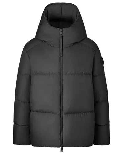 Canada Goose Garnet Down Cropped Puffer In Black