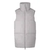 Canada Goose Garnet Long Padded Vest In Grey/beige
