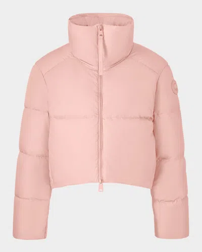 Canada Goose Garnet Water-repellent Cropped Puffer Jacket In Pink Quartz
