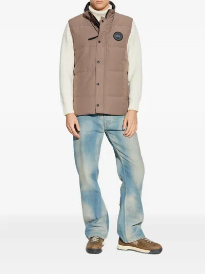 Canada Goose Garson Snap-fastening Padded Gilet In Neutral