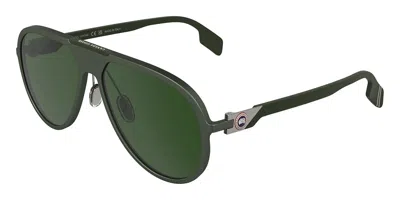 Canada Goose Gc25100s 330 Occhiali Da Sole Verdi Per Uomo In Black