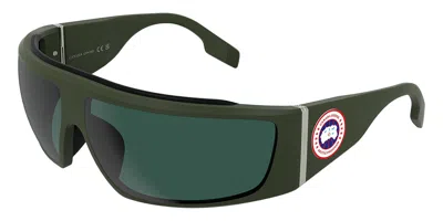 Canada Goose Gc25600s 330 Occhiali Da Sole Verdi Per Uomo In Black