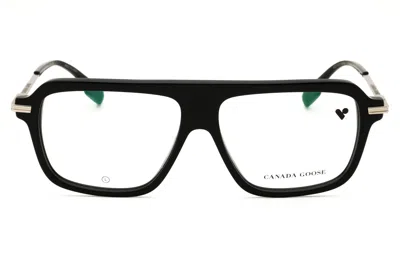 Canada Goose Gc25620e Eyeglasses In Black/clear Demo Lens