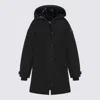 Canada Goose Long Hooded Down Jacket With Adjustable Cuffs In Animal Print