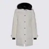Canada Goose Hooded Long Quilted Jacket With Adjustable Cuffs In Brown
