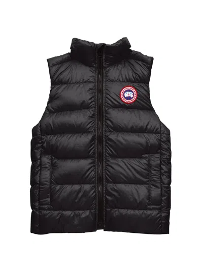 Canada Goose Girl's Crofton Logo Puffer Vest In Black