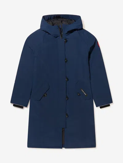 Canada Goose Kids' Hooded Padded Coat In Blue