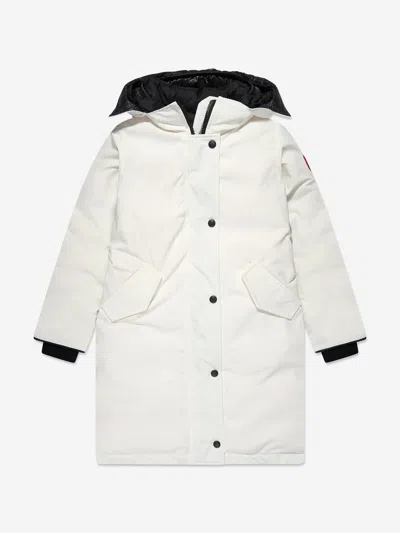 Canada Goose Kids' Brittania Water-repellent Padded Coat In White