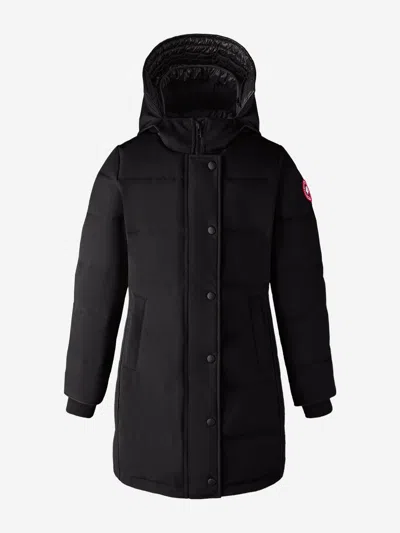 Canada Goose Girls Down Padded Juniper Parka Coat In Black