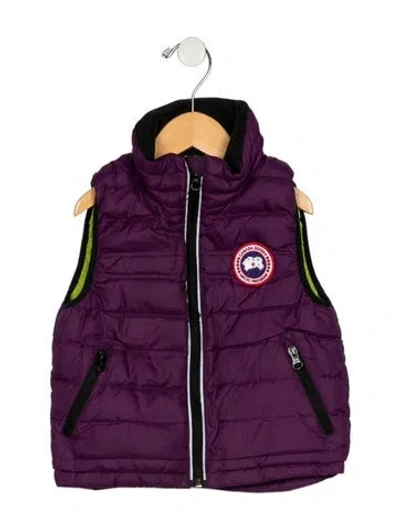 Pre-owned Canada Goose Babies' Girls' Down Puffer Vest In Purple