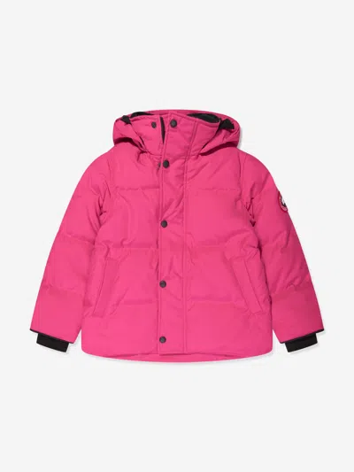 Canada Goose Babies' Girls Pink Down Padded Snowy Owl Jacket