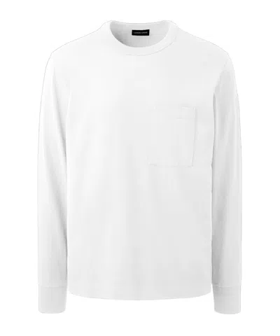 Canada Goose Gladstone Long Sleeve T-shirt In White