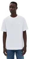 Canada Goose Short Sleeve Crew Neck T-shirt With Rib-knit In White