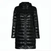 Canada Goose Glossy-finish Hooded Long Padded Jacket In Black