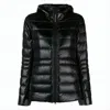 Canada Goose Glossy Quilted Short Padded Jacket With Hood In Black