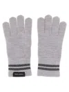 Canada Goose Striped Knit Gloves In Grey