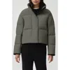 Canada Goose Grandview Black Label Crop 625 Fill Power Down Puffer Jacket In Sagebrush