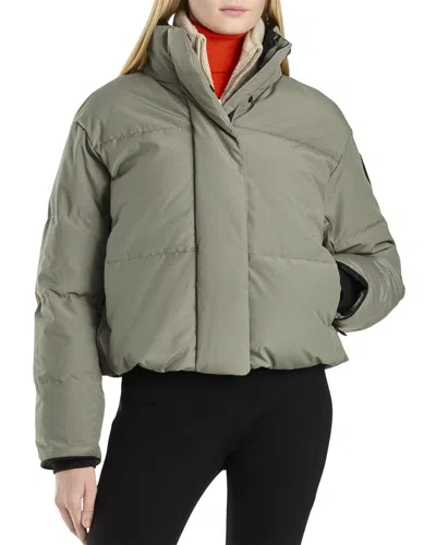 Canada Goose Grandview Cropped Black Label Jacket In Green