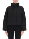 Canada Goose Cropped Black Jacket In Black