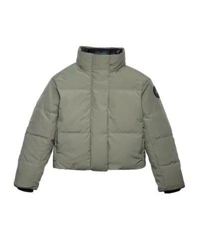Canada Goose Grandview Cropped Jacket Black Label In Green